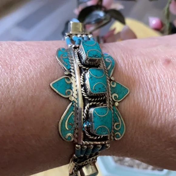 Vintage turquoise bracelet - Picture 6 of 6